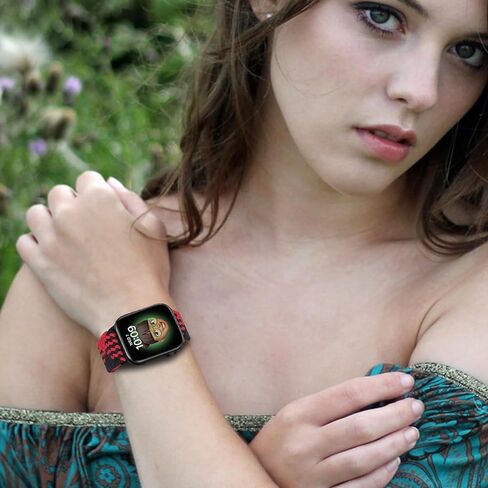 DOBSTFY Compatible with Apple Watch Band 40mm 38mm 41mm 42mm 44mm 45mm 49mm for Women Men,Stretchy Braided Apple Watch Strap for iWatch Series 9 8 7 6 5 4 3 2 1 SE Ultra/Ultra 2 in Kuwait