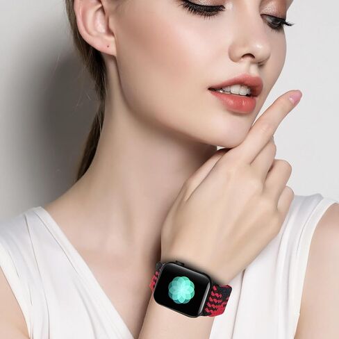 DOBSTFY Compatible with Apple Watch Band 40mm 38mm 41mm 42mm 44mm 45mm 49mm for Women Men,Stretchy Braided Apple Watch Strap for iWatch Series 9 8 7 6 5 4 3 2 1 SE Ultra/Ultra 2 in Kuwait