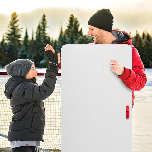 RoundFunny 2 جهاز كمبيوتر شخصى 30 "× 60" وسادة الرماية لـ Puck Rebounder هوكي الجليد ممارسة حصيرة الهوكي التدريب الرياضي المعونة لإطلاق النار معدات مهارات الهوكي لإيقاف التعامل مع عصا الجليد in Kuwait