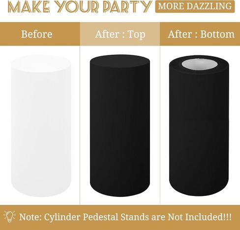 Set of 5 Spandex Cylinder Pedestal Stand Covers Beige Round Cylinder Plinth Display Box Stand Covers, Pillar Covers for Party Wedding Baby Shower Birthday Event Decor (Cylinder Stands Not Included) in Saudi Arabia