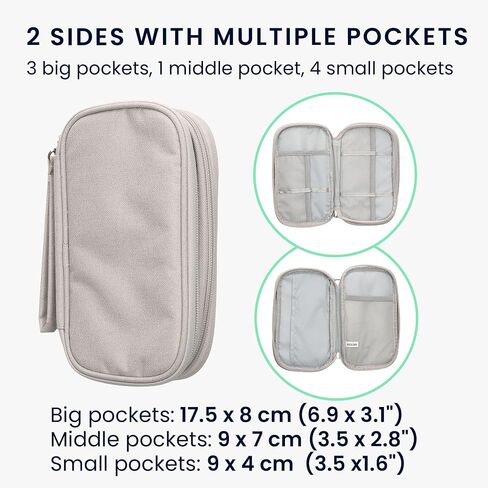 kwmobile Power Bank Case Compatible with Anker PowerCore 20000/20100 / 10000/13000 mAh Case 17.5 x 8 cm Inner Size - Grey in Saudi Arabia
