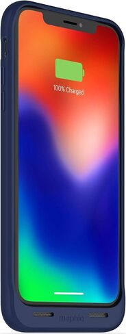 حزمة عصير Mophie اللاسلكية - شحن لاسلكي Qi - حافظة بطارية واقية مصنوعة لهاتف Apple iPhone X - أزرق (401002006) in Saudi Arabia