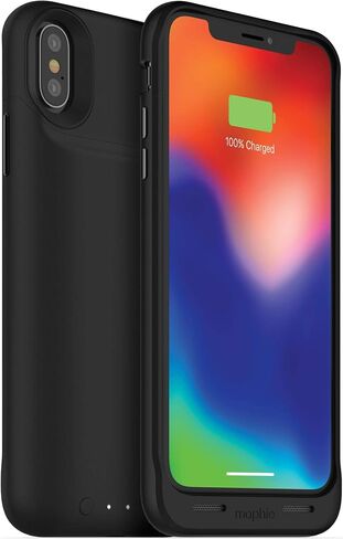 حزمة عصير Mophie اللاسلكية - شحن لاسلكي Qi - حافظة بطارية واقية مصنوعة لهاتف Apple iPhone X - أزرق (401002006) in Saudi Arabia