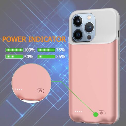 Battery Case for iPhone 13 Pro, Upgraded 7000mAh Ultra-Slim Rechargeable Portable Protective Charging Case Extended Battery Pack Compatible with iPhone 13 Pro (6.1 inch) Charger Case & Carplay (Black) in Kuwait