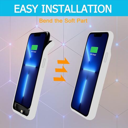 Battery Case for iPhone 13 Pro, Upgraded 7000mAh Ultra-Slim Rechargeable Portable Protective Charging Case Extended Battery Pack Compatible with iPhone 13 Pro (6.1 inch) Charger Case & Carplay (Black) in Kuwait