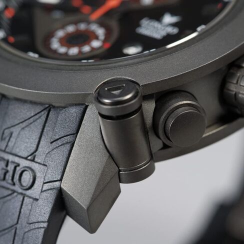 LONGIO Luxury Watches for Men, Swiss Automatic Chronograph Watch with Natural Rubber Strap_X-Racer in Saudi Arabia