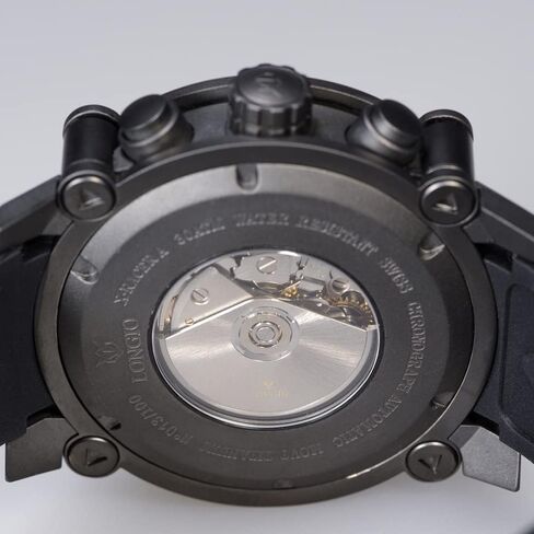 LONGIO Luxury Watches for Men, Swiss Automatic Chronograph Watch with Natural Rubber Strap_X-Racer in Saudi Arabia