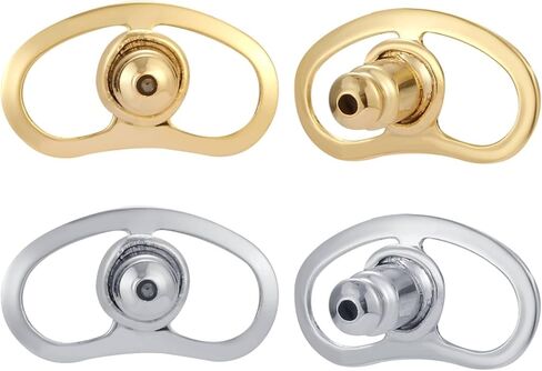 Earring Backs for Droopy Ears, AKRUWELY Locking Bullet Earring Support Lifter Backs for Heavy Earrings Earlobe Large Earring Backings for Studs Heavy Earring Support Backs Gold 4pcs in Kuwait