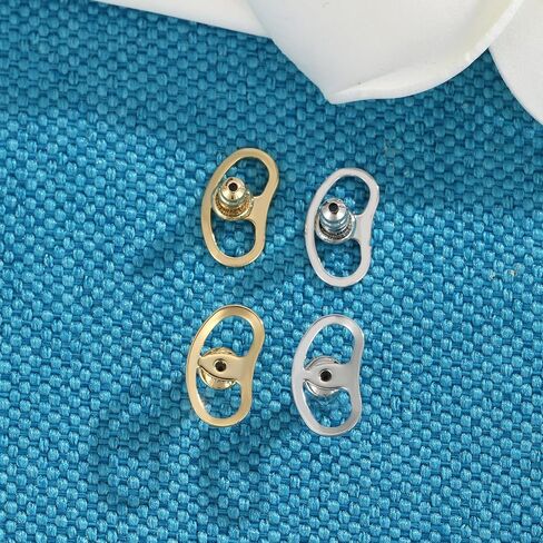 Earring Backs for Droopy Ears, AKRUWELY Locking Bullet Earring Support Lifter Backs for Heavy Earrings Earlobe Large Earring Backings for Studs Heavy Earring Support Backs Gold 4pcs in Kuwait