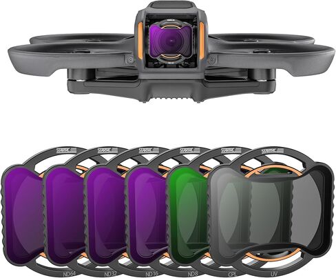 مجموعة فلاتر STARTRC ND & CPL متوافقة مع طائرة DJI Avata 2 FPV بدون طيار، 6 عبوات CPL UV ND8 ND16 ND32 ND64 مرشح عدسة كاميرا محايدة الكثافة متعددة الطبقات زجاج بصري عالي الدقة in Saudi Arabia