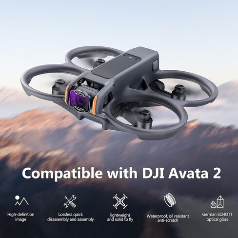 مجموعة فلاتر STARTRC ND & CPL متوافقة مع طائرة DJI Avata 2 FPV بدون طيار، 6 عبوات CPL UV ND8 ND16 ND32 ND64 مرشح عدسة كاميرا محايدة الكثافة متعددة الطبقات زجاج بصري عالي الدقة in Saudi Arabia