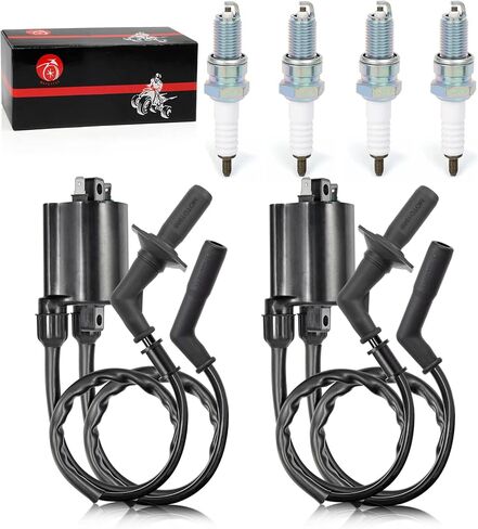 MOTO1988 Ignition Coil Pack & Spark Plug + Cap For Honda VT1100 Shadow 1100 Shadow Spirit Aero ACE Sabre 1100 1987-2007 in Saudi Arabia