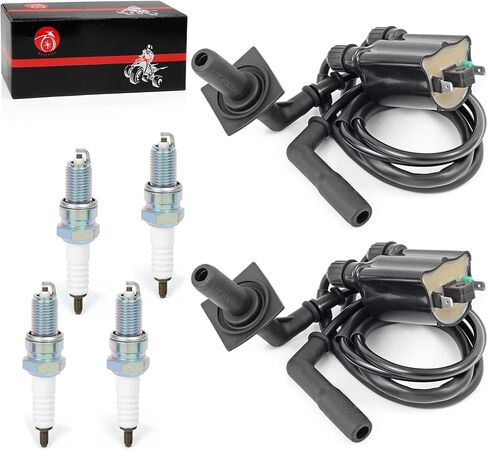 MOTO1988 Ignition Coil Pack & Spark Plug + Cap For Honda VT1100 Shadow 1100 Shadow Spirit Aero ACE Sabre 1100 1987-2007 in Saudi Arabia