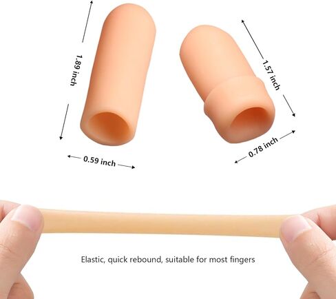 20 قطعة من مهود الأصابع الجل، أغطية حماية الإبهام، غطاء حماية لأكمام الأصابع من السيليكون لأطراف الأصابع، أغطية الأصابع لزلات تشققات الجلد الجاف in Kuwait