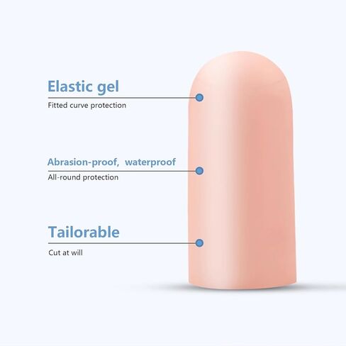 20 قطعة من مهود الأصابع الجل، أغطية حماية الإبهام، غطاء حماية لأكمام الأصابع من السيليكون لأطراف الأصابع، أغطية الأصابع لزلات تشققات الجلد الجاف in Kuwait