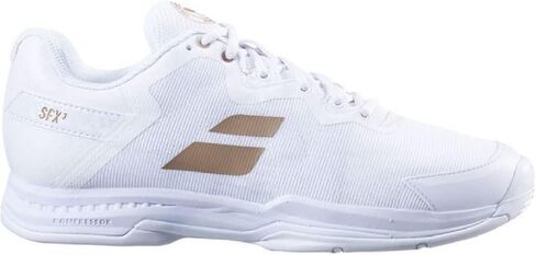 Babolat Men's SFX3 All Court Wimbledon Tennis Shoes, White/Gold (US Men's Size 12.5) in Saudi Arabia