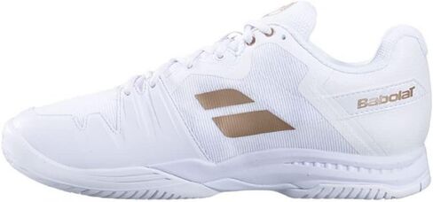Babolat Men's SFX3 All Court Wimbledon Tennis Shoes, White/Gold (US Men's Size 12.5) in Saudi Arabia