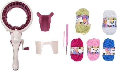 Garosa Knitting Machine Smart Weaving Loom Round Spinning Knitting Machines for Sock Hat Scarf Knitting & Crochet Supplies in Saudi Arabia