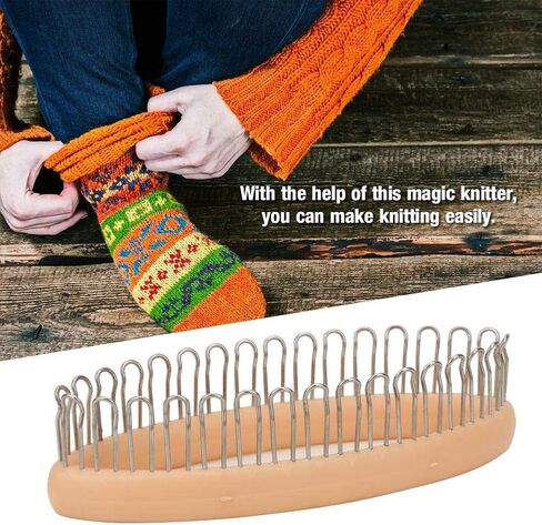 Sock Knitting Machine Household Weaving Knitting Loom DIY Craft Board Knit Machine Beginners Knitting Tools(Random Color) in Saudi Arabia