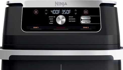 Ninja AD600CO Foodi 7-in-1 FlexBasket Air Fryer with 11-QT MegaZone & Basket Divider for Full Meals, Smart Finish Cook 2 Foods 2 Ways, Family Sized Capacity, Air Fry, Roast & More (Renewed) in Saudi Arabia