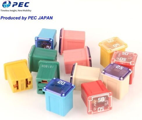Gebildet 12pcs 12V-24V Automotive Low Profile Jcase Box Shaped Assorted Fuse for Trucks,Cars and SUV,Boat(20A/25A/30A/40A/50A/60A,Each 2pcs) in Kuwait