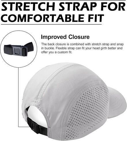 Cooling Breathable Mesh Sports Cap Lightweight Quick Dry Run Hat with Reflective Trim for Men Women Outdoor UPF 50+ Sun Hats in Saudi Arabia