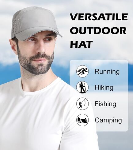 Cooling Breathable Mesh Sports Cap Lightweight Quick Dry Run Hat with Reflective Trim for Men Women Outdoor UPF 50+ Sun Hats in Saudi Arabia