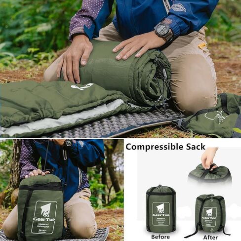 لحاف GEERTOP للأرجوحة والتخييم، أرجوحة محمولة خفيفة الوزن تحت اللحاف 4 فصول بطول كامل، بطانية دافئة للأماكن الخارجية وحقائب الظهر والسفر والشاطئ والفناء الخلفي in Kuwait