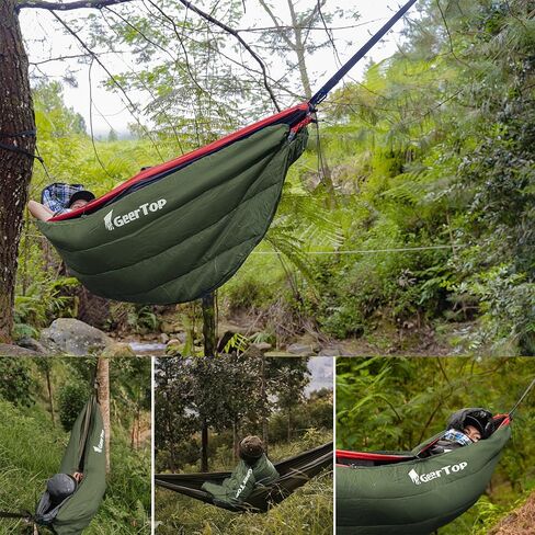 لحاف GEERTOP للأرجوحة والتخييم، أرجوحة محمولة خفيفة الوزن تحت اللحاف 4 فصول بطول كامل، بطانية دافئة للأماكن الخارجية وحقائب الظهر والسفر والشاطئ والفناء الخلفي in Kuwait