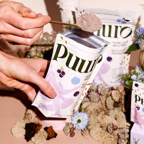 Puuro Prebiotic Fiber Powder with Real Berries Oat Fiber and Ground Flax for Gut Health & Constipation Relief - Soluble & Insoluble Fiber from Whole Foods - 6g of Fiber - 8oz 14 Servings in Saudi Arabia