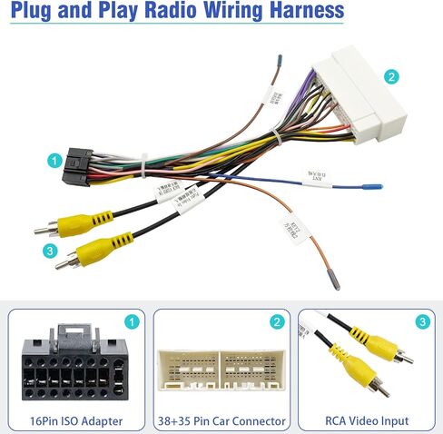 42Pin Radio Wiring Harness Adapter to 16Pin Plug for Hyundai Kia in Kuwait