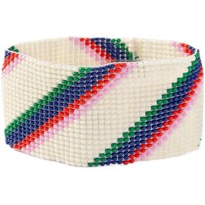 INK + ALLOY Women's Penelope Wide Stretch Beaded Cuff Bracelet Handmade Jewelry for the Modern Bohemian in Saudi Arabia