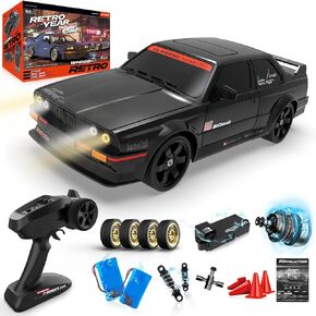 سيارة RC سريعة 1/16 للبالغين، سيارة انجراف RC مع ESP جيروسكوبي، 50 كم/ساعة عالية السرعة 4WD، تحكم نسبي كامل، ضوء LED، بطاريتان قابلتان لإعادة الشحن، انجراف RTR للبالغين، هدية للأولاد والأطفال والبنات in Kuwait