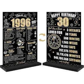 85th Birthday Decorations Back in 1939 Table Sign for Men Women, Black Gold Happy 85 Bday Two-Sided Wooden Table Poster with Stand Party Supplies, Eighty-five Birthday Display Holder Decor for Table in Kuwait