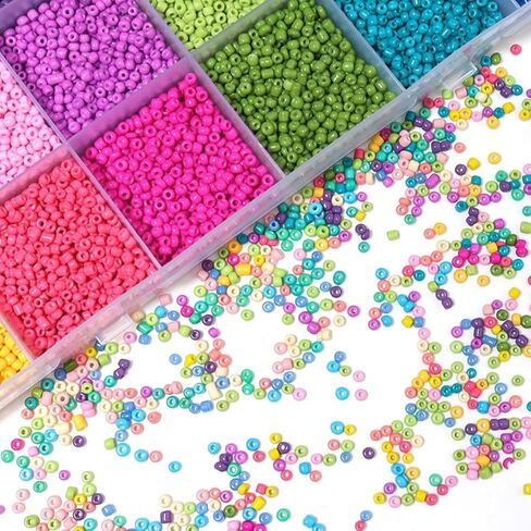 2Pcs 28-Grid Clear Plastic Organizer Box Fixed Compartment Storage Container for Rhinestones Beads, Earrings Art DIY Craft Jewelry, Small Parts, Small Items (8.8.5"*5.1"*0.6") in Saudi Arabia