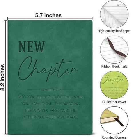 New Chapter Journal, Retirement Gifts for Coworker Friends Teacher Coaches Boss Nurse, Coworker Leaving Gifts for Women Men 160 Pages Writing Notebook, Going Away Farewell Goodbye Gift in Saudi Arabia