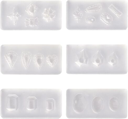 16 Pcs Silicone Clay Mold Modelling Tools Bread Donut Chocolate Heart Star Polymer Clay Modeling Molds Resin Casting Mould for Earring Hairpin Jewelry Making Home Decoration in Saudi Arabia