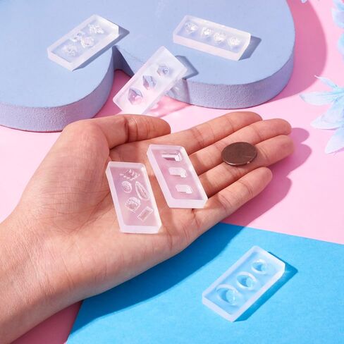 16 Pcs Silicone Clay Mold Modelling Tools Bread Donut Chocolate Heart Star Polymer Clay Modeling Molds Resin Casting Mould for Earring Hairpin Jewelry Making Home Decoration in Saudi Arabia