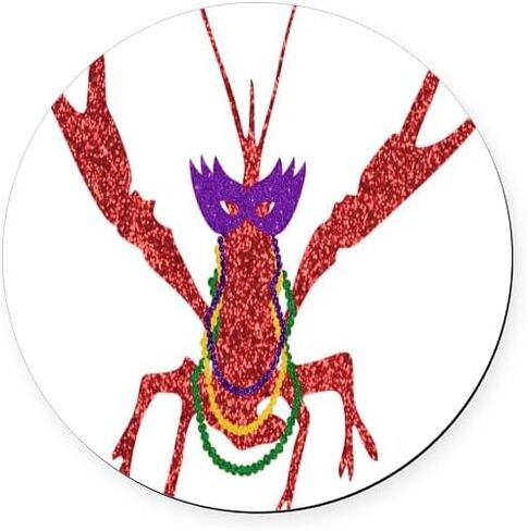 CafePress Mardis Gras Crawfish 5.5" Round Car Magnet Magnetic Bumper Display in Saudi Arabia