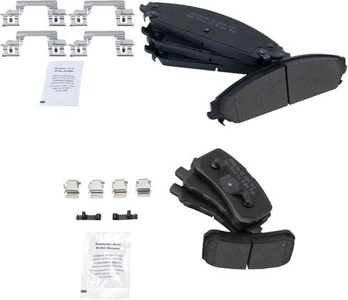 Front and Rear Brake Pad Set Semi Metallic Hardware Compatible with 2013-2014 Chrysler 200 2013-2014 Dodge Avenger 2008-2009 Caliber in Saudi Arabia