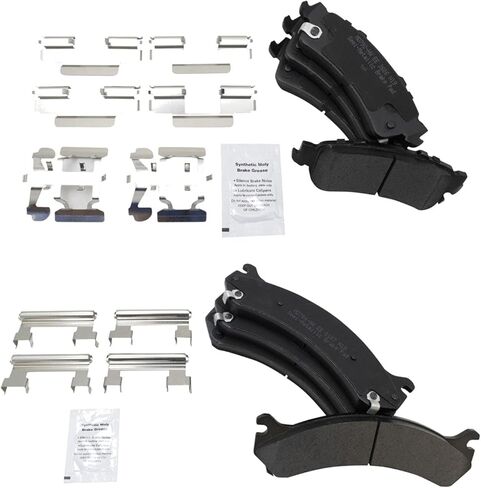 Front and Rear Brake Pad Set Semi Metallic Compatible with 2000-2005 Cadillac DeVille in Saudi Arabia