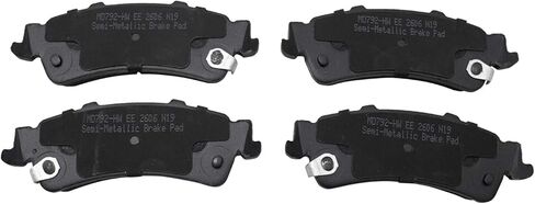 Front and Rear Brake Pad Set Semi Metallic Compatible with 2000-2005 Cadillac DeVille in Saudi Arabia