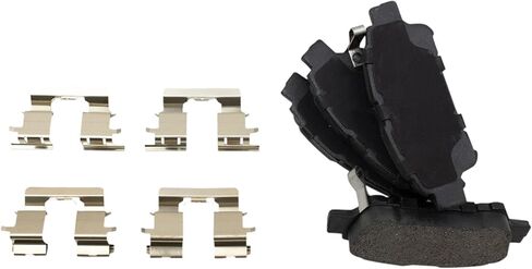 Front and Rear Brake Pad Set Semi Metallic Hardware Compatible with 2003 Toyota Sienna in Saudi Arabia