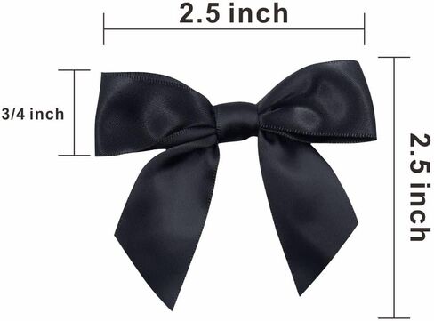 2.5" Hgzgch Red Satin Ribbon Bow for Gift Wrapping, Premade Bows for Crafts, Cake, Party Favors, Handmade Bows with Double-Sided Tape, Self Adhesive Gift Bows for Presents, Treats, Christmas - 50pcs in Saudi Arabia