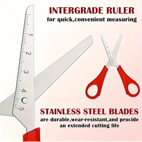 4-Pack Multi-Color Safety Rounded-Tip Scale Scissors for Student DIY, Office & Home Crafting (Red/Yellow/Blue/Green) in Saudi Arabia