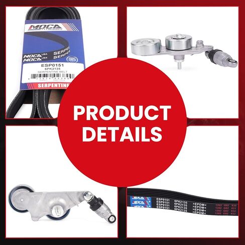 مجموعة شداد حزام السربنتين MPLUS تناسب Honda 2006-2008 Pilot 3.5L، 2009 Pilot 3.5L، 2010-2011 Pilot 3.5L، 2008-2010 Accord 3.5L، 2005-2010 Odyssey 3.5L in Kuwait