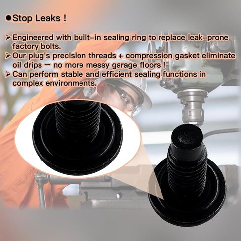 قابس تصريف زيت المحرك، رأس بختم، يستبدل 9L8Z6730A، 65430 11519933، 11562588، بويك، كاديلاك، شيفروليه، جي إم سي، لينكولن، فورد. M12-1.75 الترباس دائم in Kuwait
