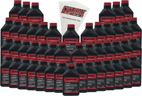 Forty Eight Pack compatible with Kawasaki KTech 2-Cycle Two Stroke Engine Oil 6.4oz 99969-6084 Contains Forty Eight Bottles and a Funnel in Saudi Arabia