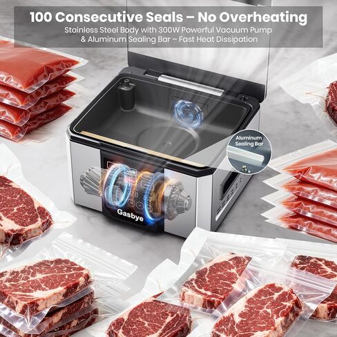 ماكينة إغلاق مفرغة، ماكينة غلق الطعام بقوة 90 كيلو باسكال مع سدادة حرارية مزدوجة للأطعمة الجافة/الرطبة، مقبض سهل القفل، تخزين وتقطيع الحقائب المدمجة، شاشة عرض التقدم، صينية تنقيط قابلة للإزالة، فضي in Saudi Arabia