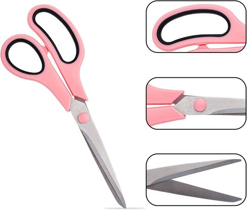 Generic Heavy Duty Scissors, 8.54" Pink, Stainless Steel, Multipurpose, Office/Home/School/Sewing/Crafts in Saudi Arabia